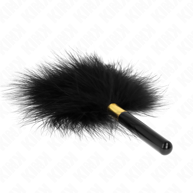 Black gold metal chacoule feathers 18 cm