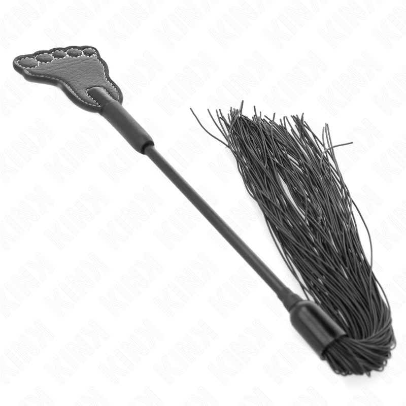 Foot-shaped paddle with tassel whip 31 cm