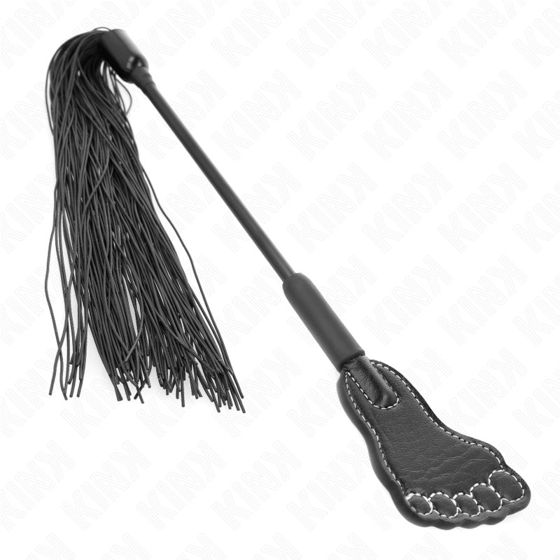 Foot-shaped paddle with tassel whip 31 cm