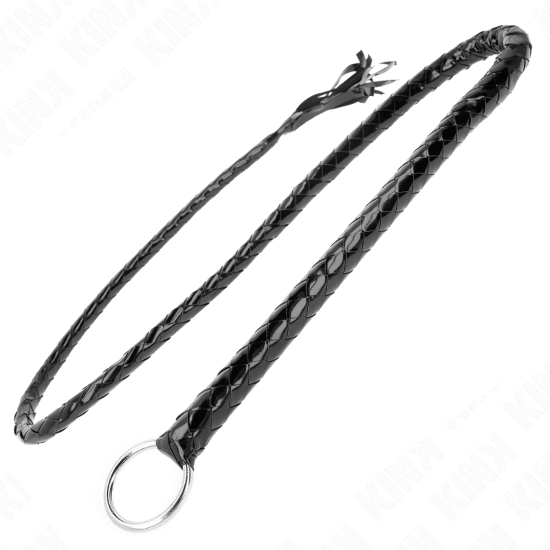 Long shiny PVC whip 138 cm