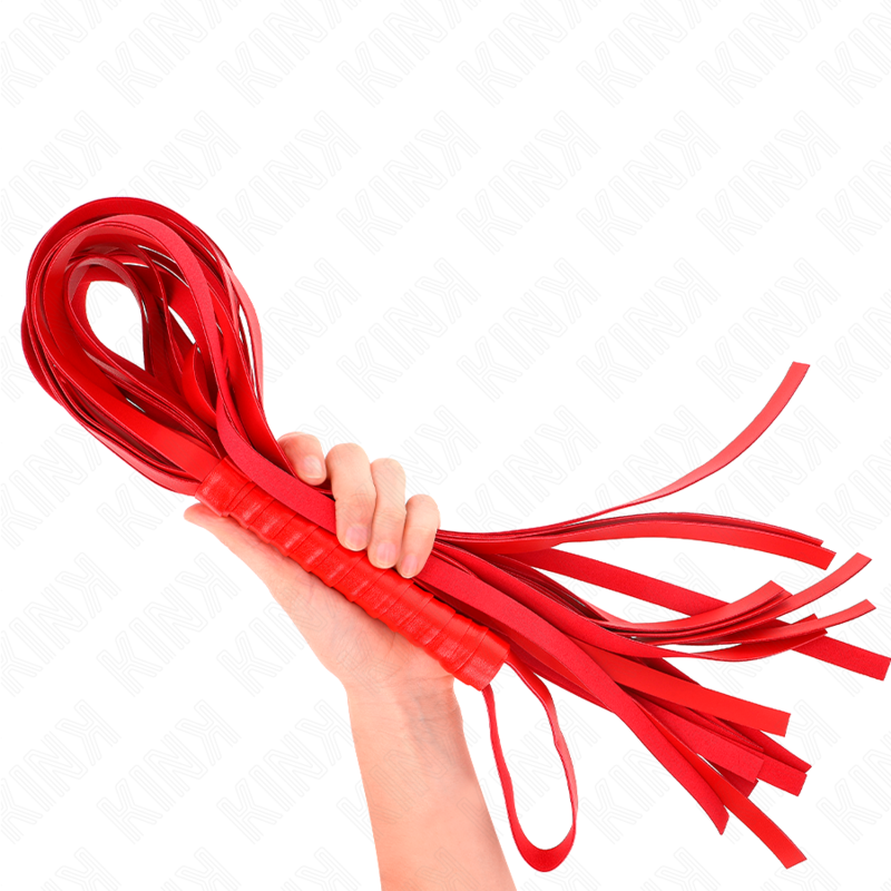 KINK - RED WHIP, SHORT HANDLE, LONG TAIL, 70 CM