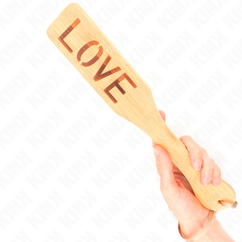 Bamboo palette with love word 32 x 5.5 cm
