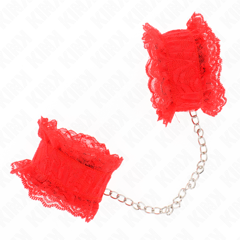 KINK - RED LACE ELASTIC WRIST ATTACHMENTS