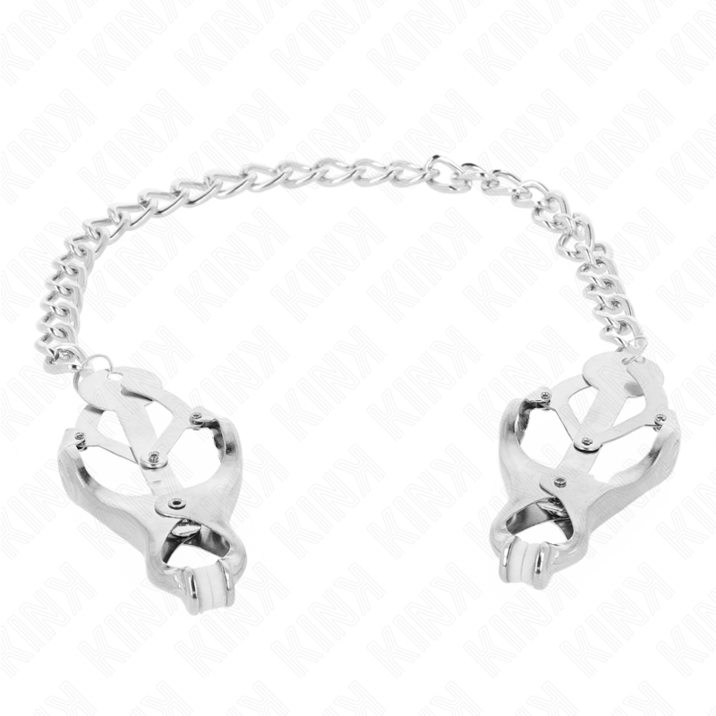 KINK - JAPANESE CLOVER EAR CLIPS WITH 30CM SILVER CHAIN