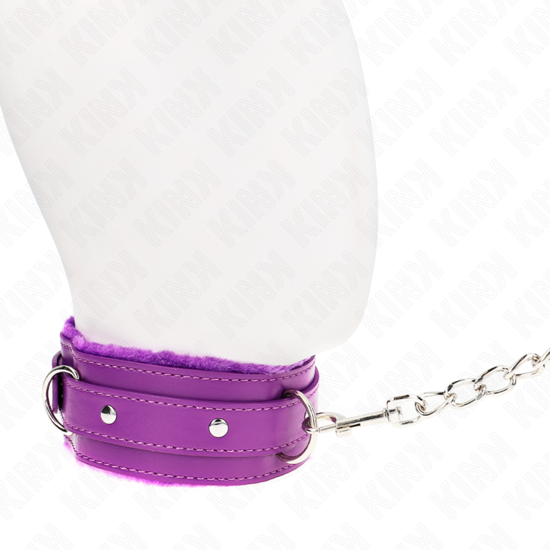 Collar with leash 65 cm with restrictions purple 36-42 cm x 5.5 cm