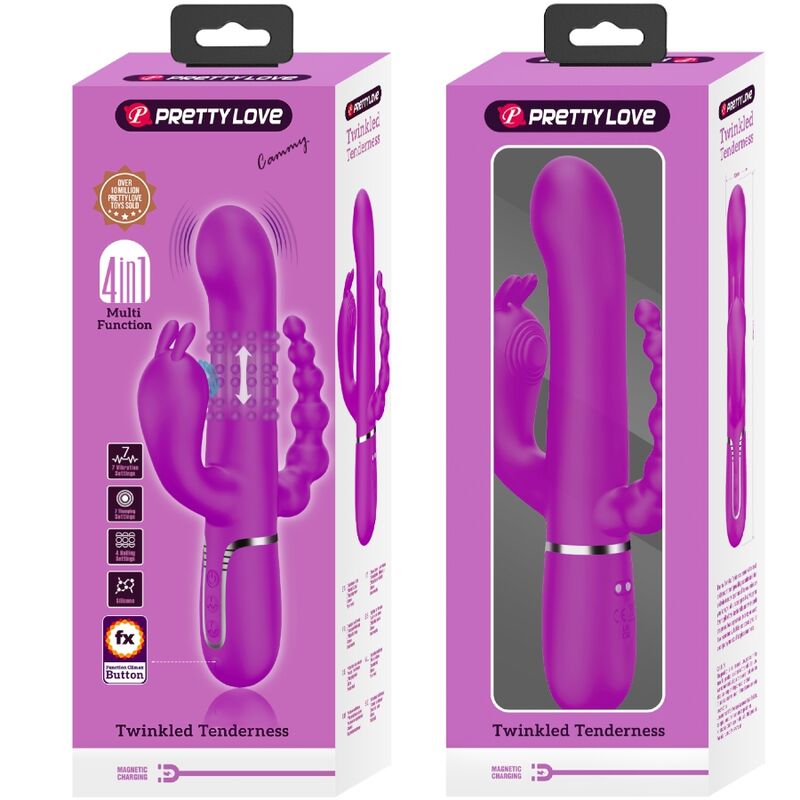 PRETTY LOVE - CAMMY TRIPLE 4-IN-1 MULTIFUNCTIONAL VIBRATOR PINK