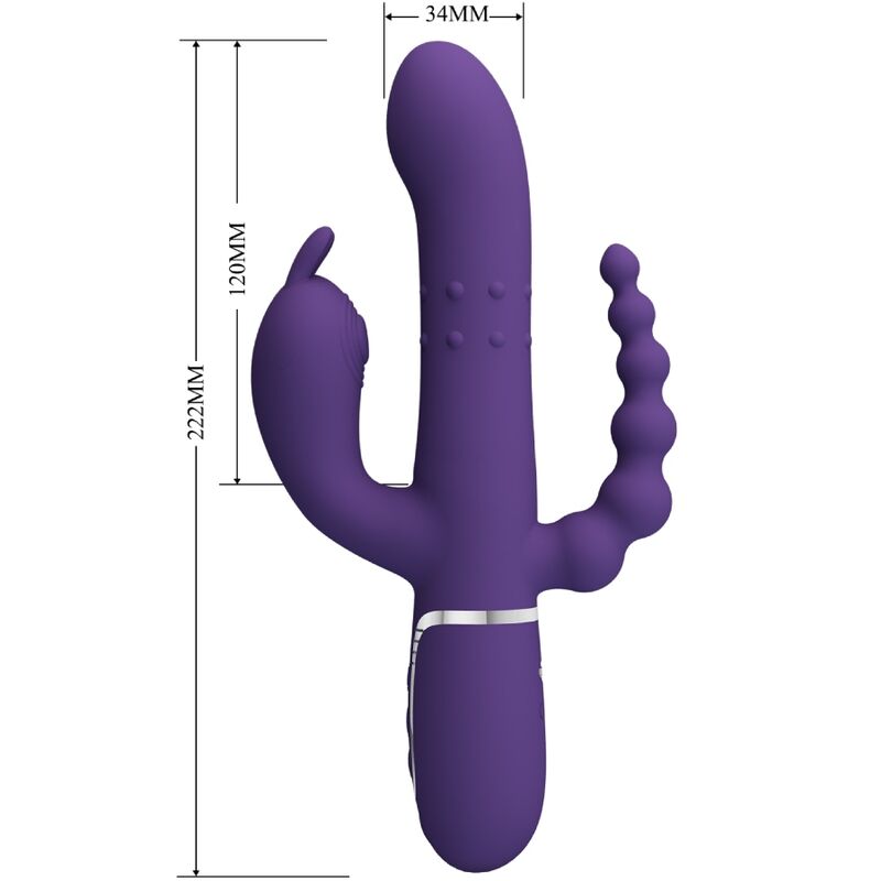 Cammy 4-in-1 Multi-Function Triple Vibrator Purple