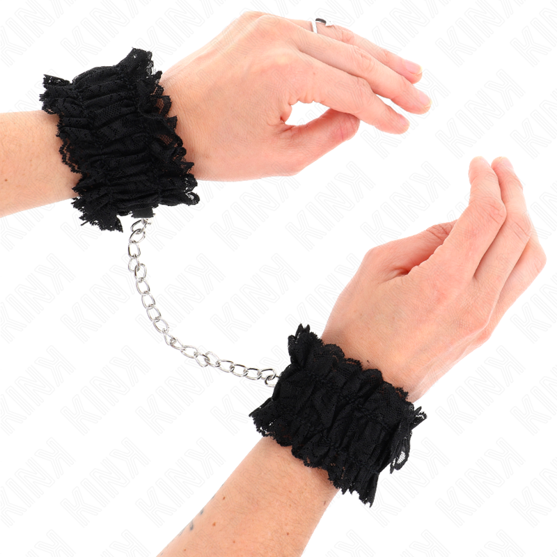 KINK - BLACK LACE ELASTIC WRIST LINKS