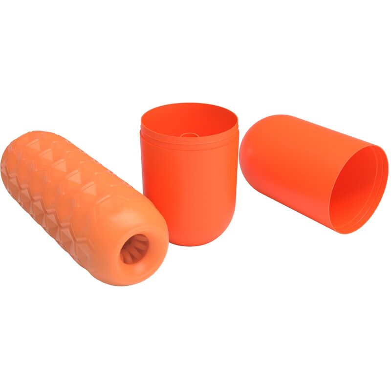 Orange Dual Ball Male Masturbator