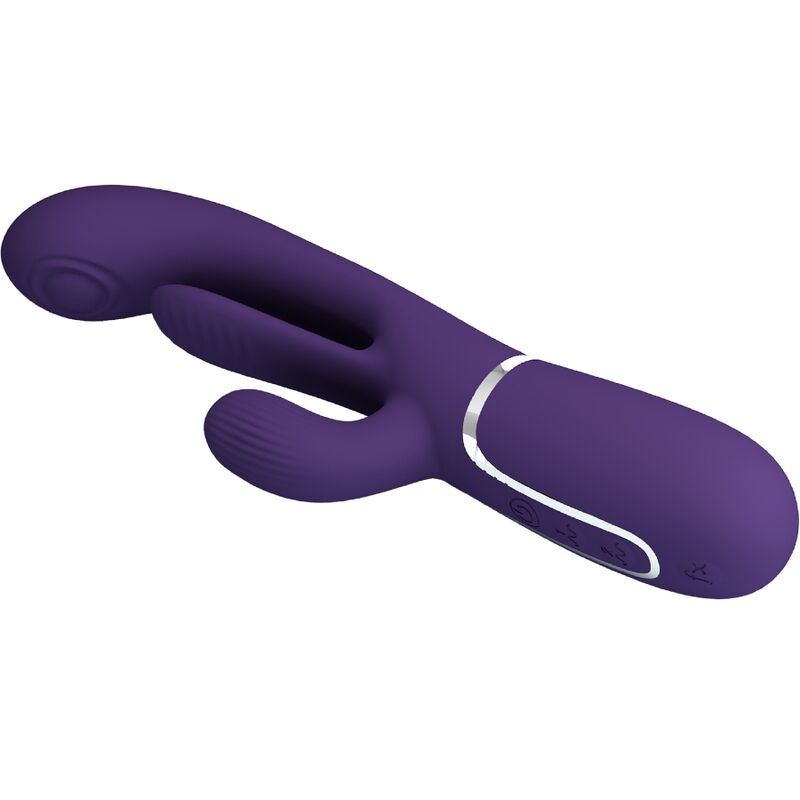 Shania Triple Rabbit Multi-Function Vibrator Purple