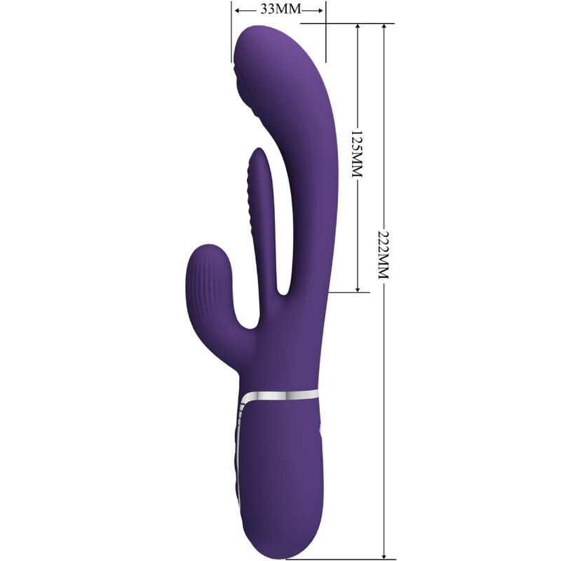 Shania Triple Rabbit Multi-Function Vibrator Purple
