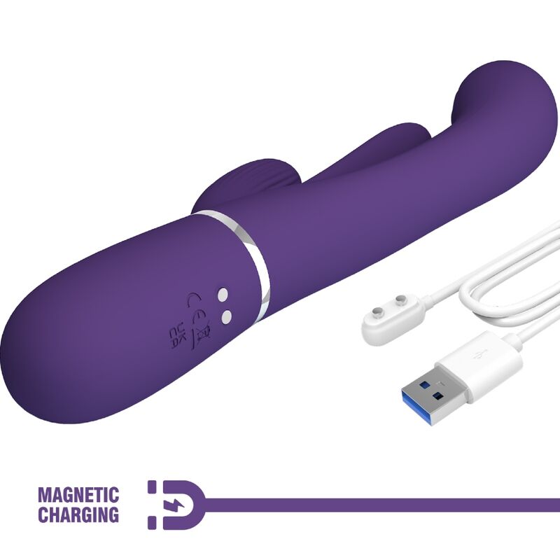 PRETTY LOVE - SHANIA TRIPLE RABBIT MULTIFUNCTION VIBRATOR PURPLE