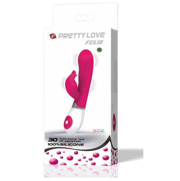 Flirtation vibrator with felix stimulator