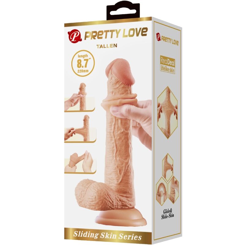 Large realistic dildo 22 cm flesh