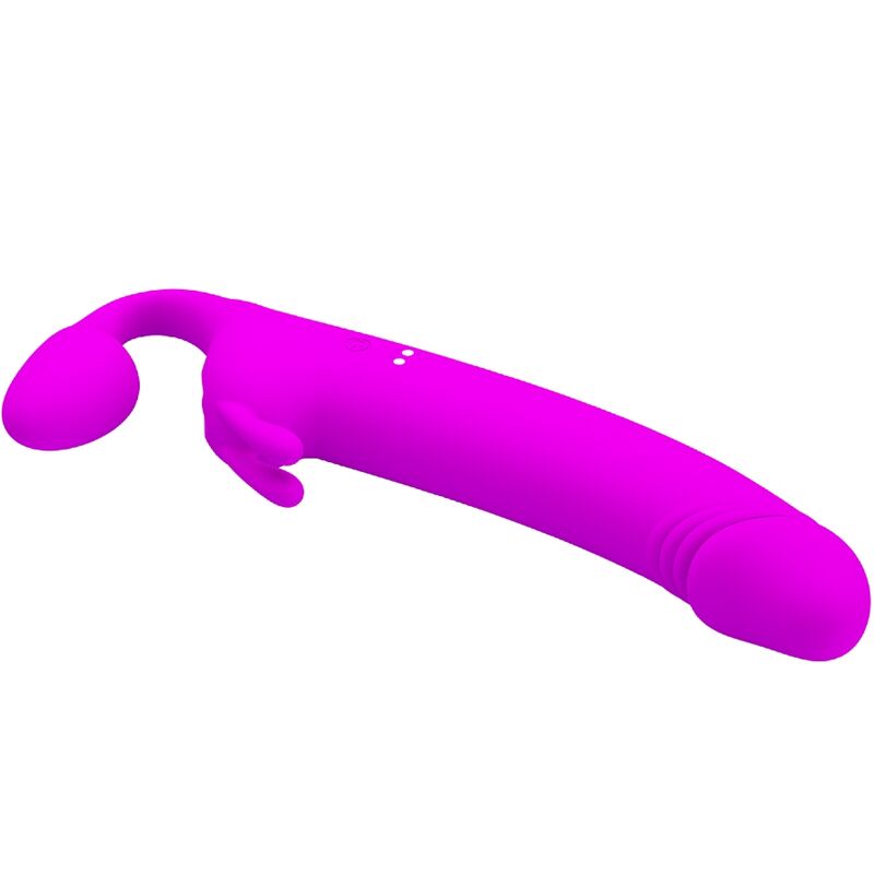 Zanini strapless strap-on 10 vibrations purple