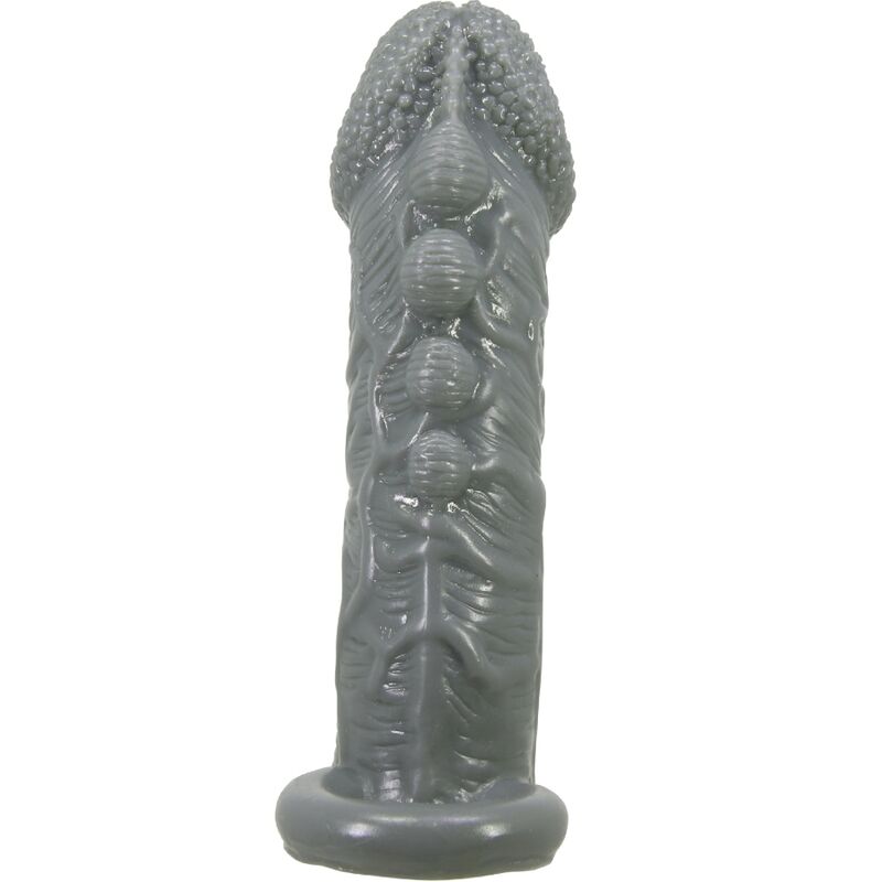 Realistic Penis Enlarger and Delay Sleeve Grey