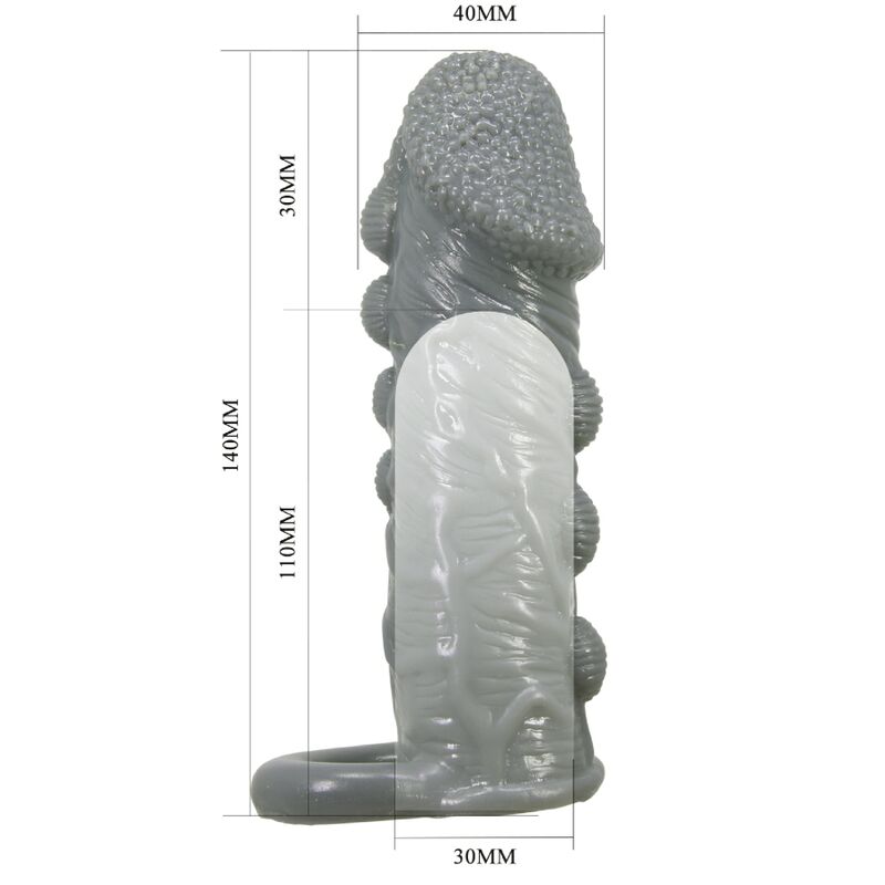 PRETTY LOVE - REALISTIC PENIS ENLARGEMENT AND GREY DELAY SLEEVE
