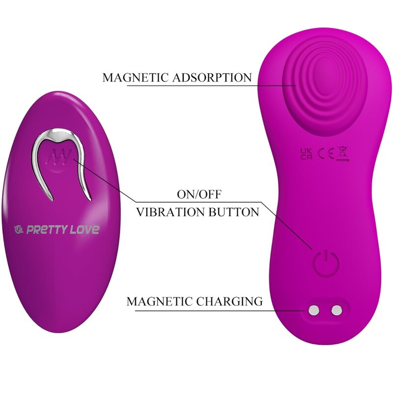 PRETTY LOVE - ROMARIO LAY-ON CLITORIS STIMULATOR WITH PINK REMOTE CONTROL