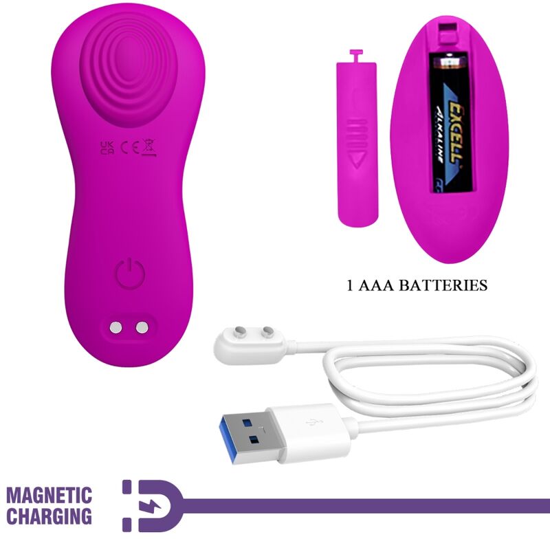 PRETTY LOVE - ROMARIO LAY-ON CLITORIS STIMULATOR WITH PINK REMOTE CONTROL