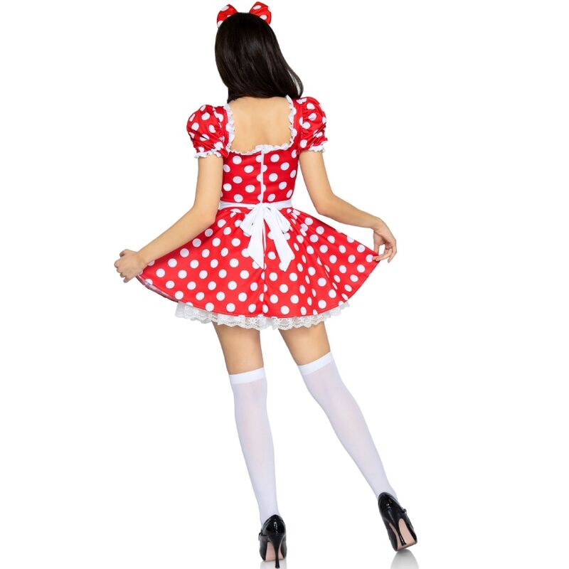 Polka dot dress + red/white headband m