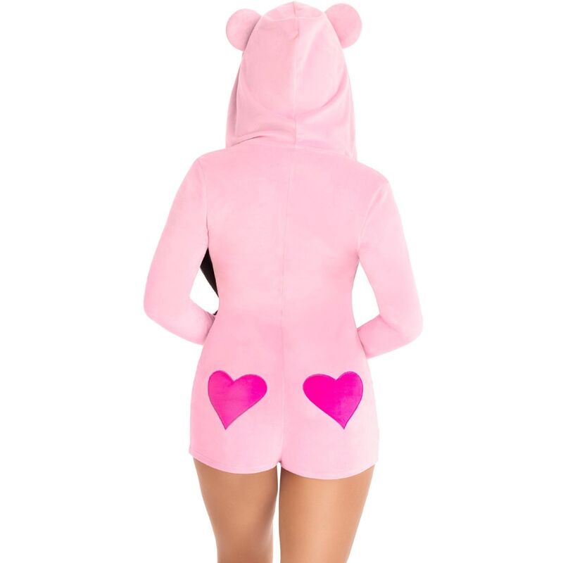 Pink teddy bear velvet bodysuit m