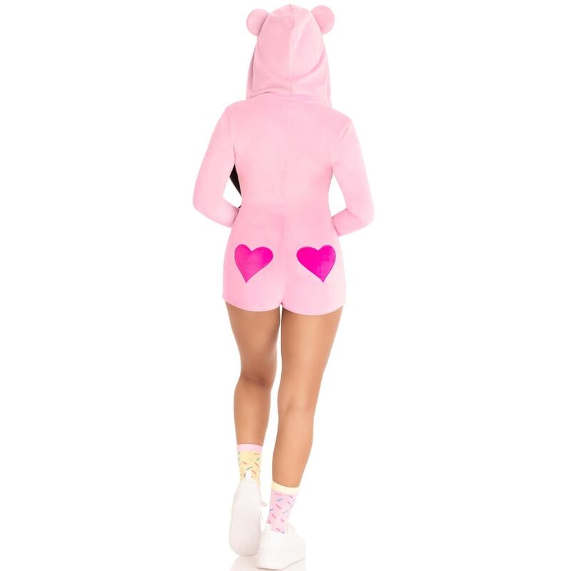 Pink teddy bear velvet bodysuit m