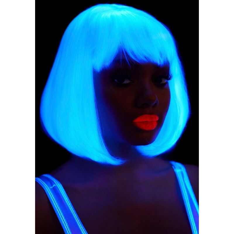 LEG AVENUE - WHITE GLOW-IN-THE-DEEP BOB WIG