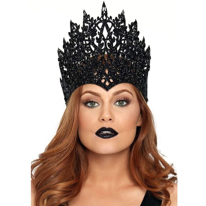Crown with black sequins and jewels