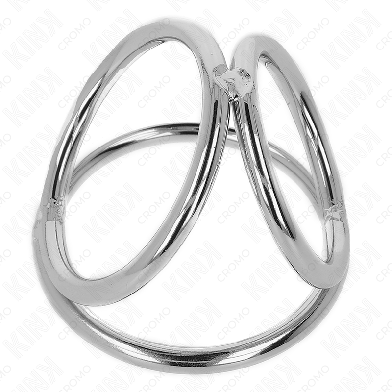 Triple Chrome Metal Penis Ring 3.2cm to 4.5cm