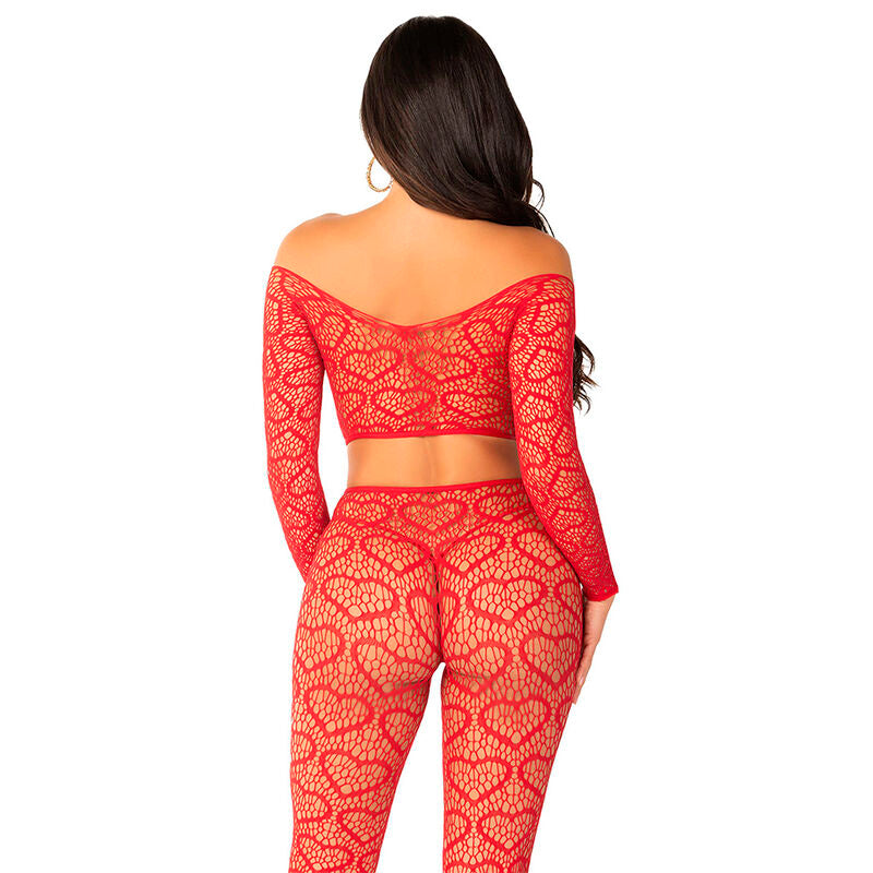 LEG AVENUE - CROP TOP + RED BOTTOMS ONE SIZE