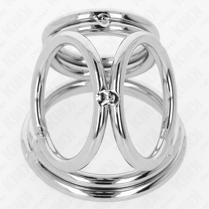 Triple Chrome Metal Penis Ring 3.8cm to 5cm Model 1