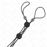 Black nipple clamps with black elastic