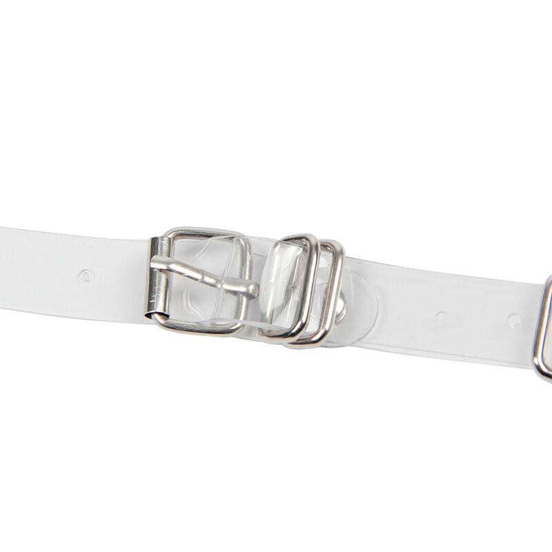 953737 Chest Harness with Rings and Chains Silver One Size