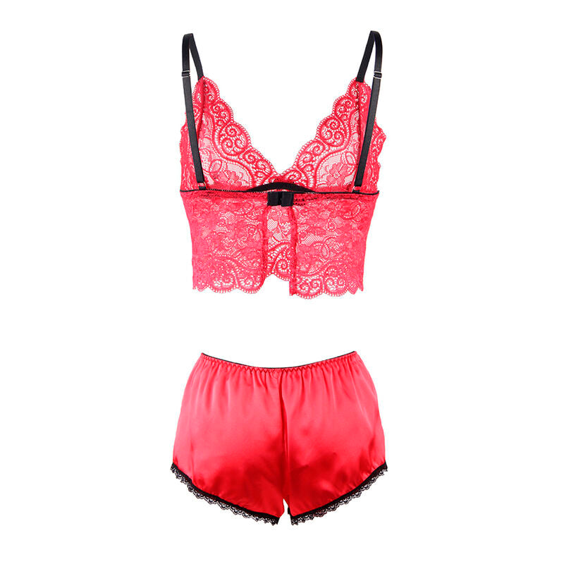 953904 silk and lace nightgown + red panties l/xl