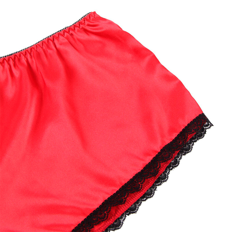 953904 silk and lace nightgown + red panties l/xl