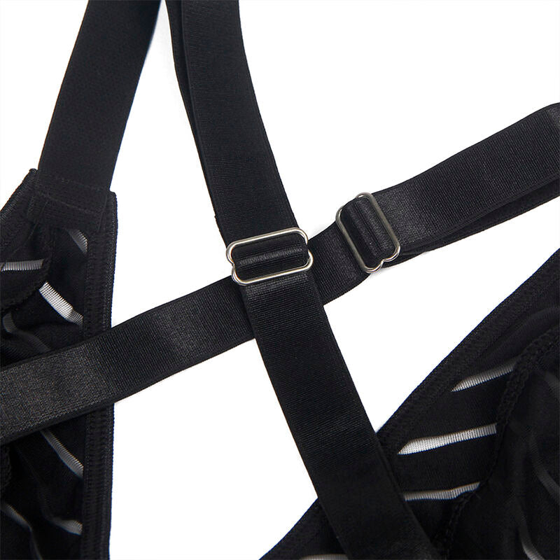 954147 bodysuit with suspenders black s/m