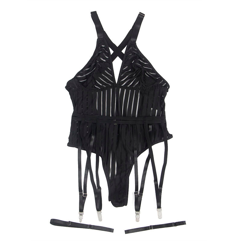 954147 bodysuit with suspenders black s/m
