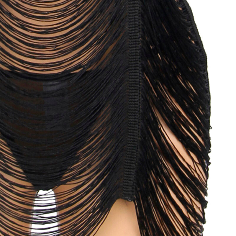 SUBBLIME - 954239 BLACK STRAPLESS DRESS + THONG L/XL