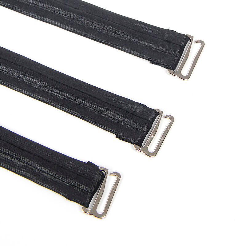 954406 black leather bondage dress s/m