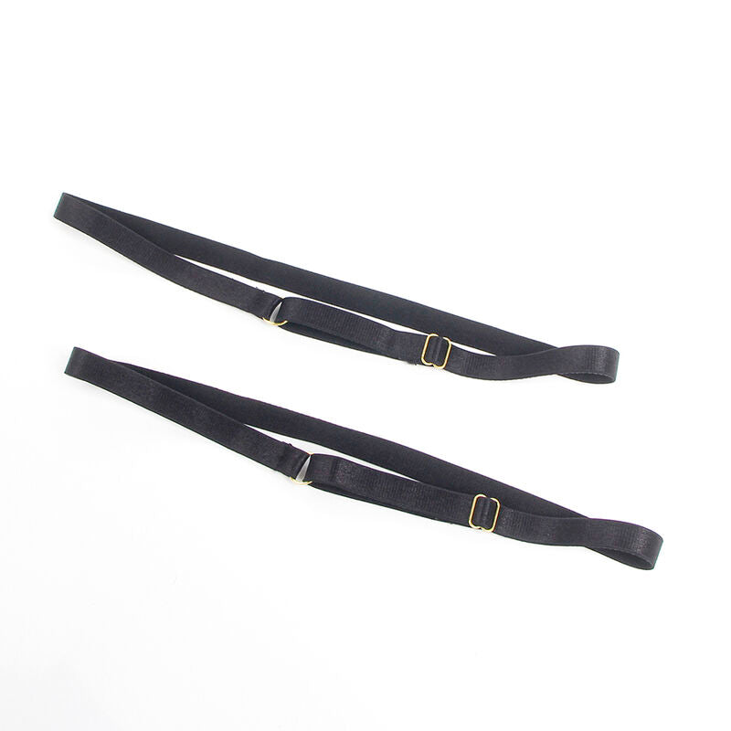 SUBBLIME - 954451 SEXY BLACK LEATHER MESH DRESS L/XL