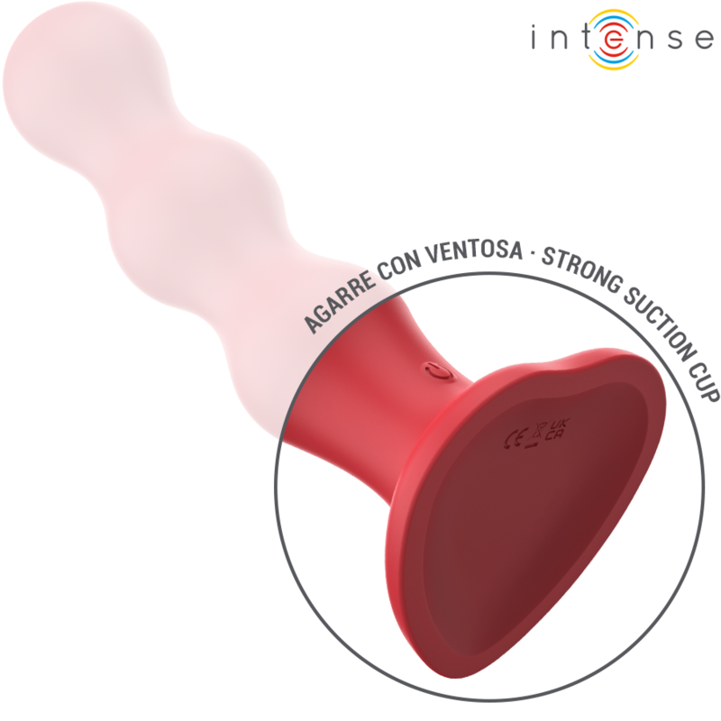 INTENSE - CODY VIBRATOR WITH SUCTION CUP AND REMOTE CONTROL, RED