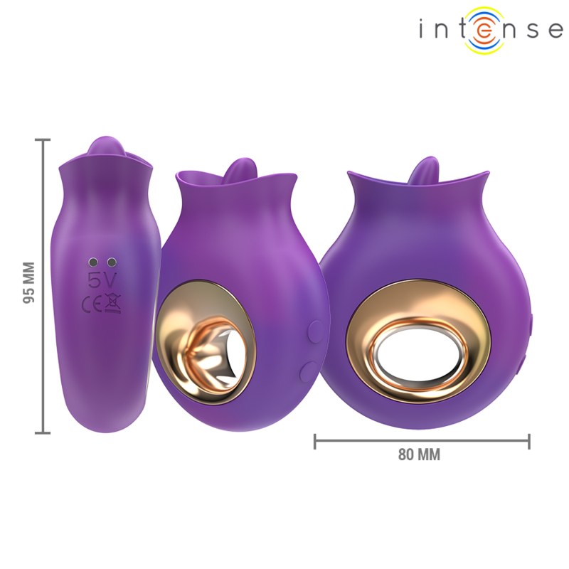 Tuli Clitoris Stimulator 9 Vibrations &amp; 9 Oscillations Purple