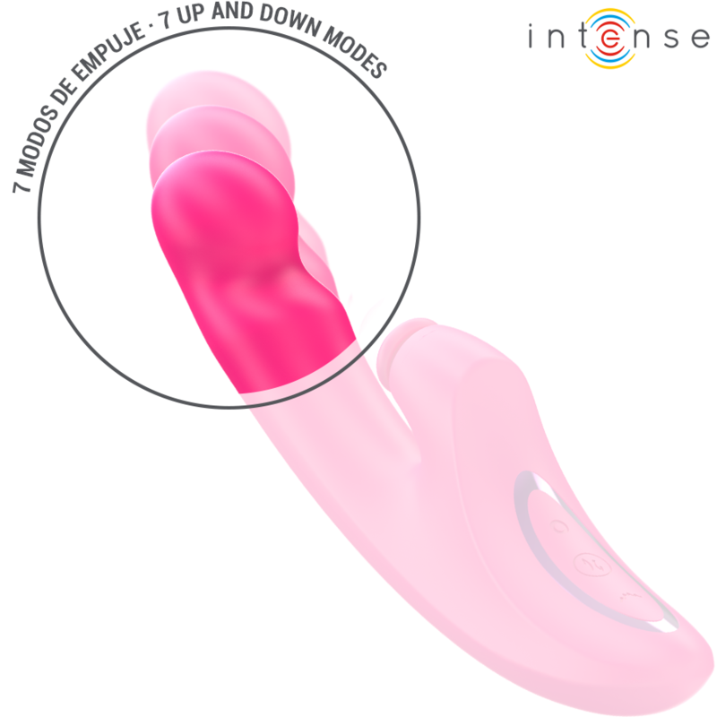 Emi vibrator 13.5 cm multifunction 3 in 1 10 vibrations pink