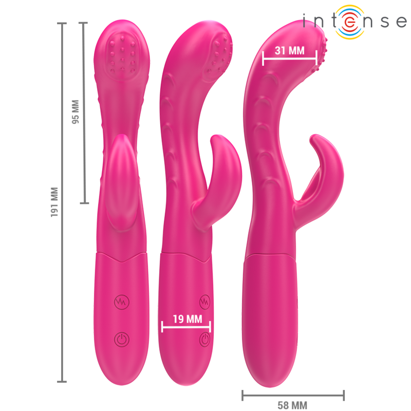 Amara vibrator with stimulating tongue 10 vibrations pink