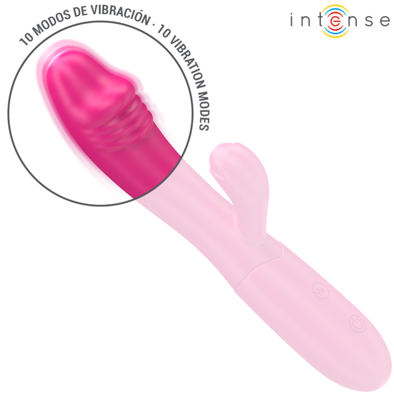 Ivy flexible vibrator 10 vibrations with stimulating tongue pink
