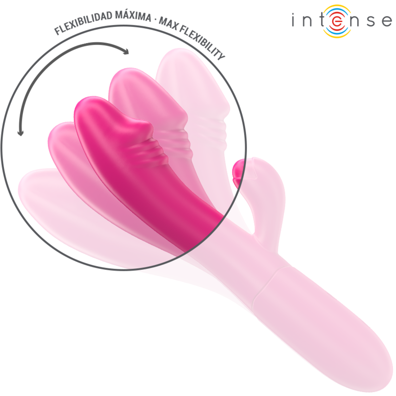 INTENSE - IVY FLEXIBLE VIBRATOR 10 VIBRATIONS WITH PINK STIMULATING TONGUE
