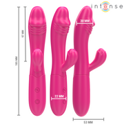 Ivy flexible vibrator 10 vibrations with stimulating tongue pink