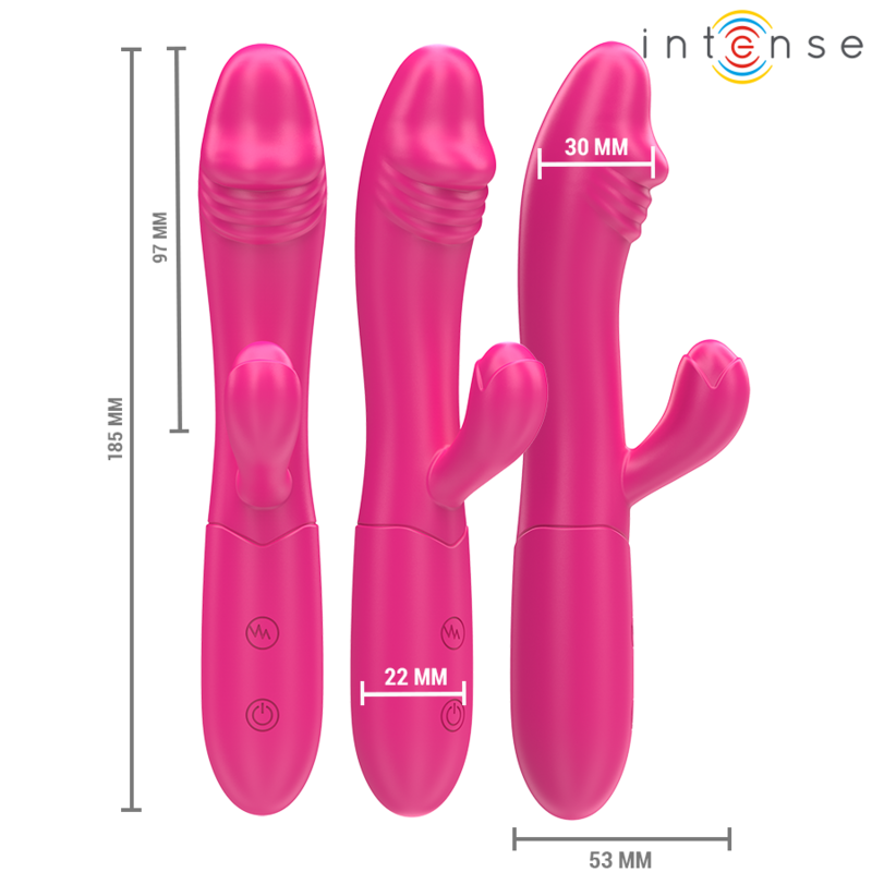 Ivy flexible vibrator 10 vibrations with stimulating tongue pink