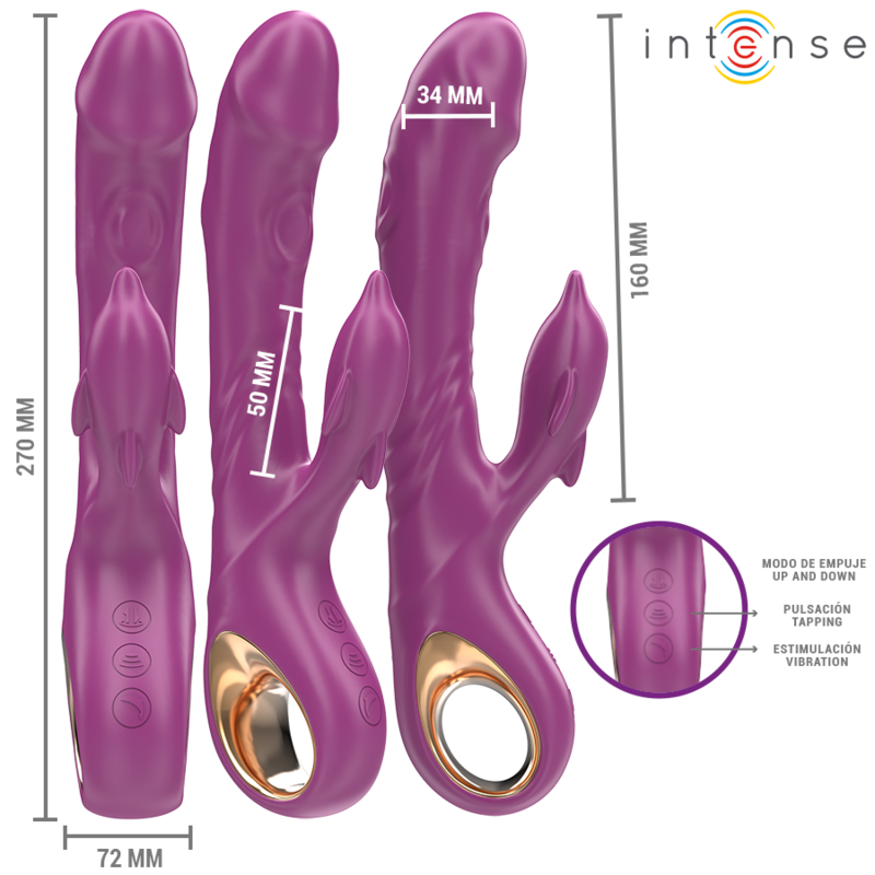 Halle multifunctional vibrator with stimulating tongue purple dolphin