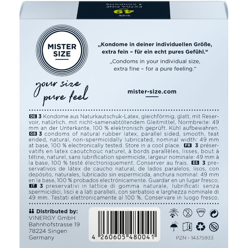 Condom size S 49 mm (3 units)